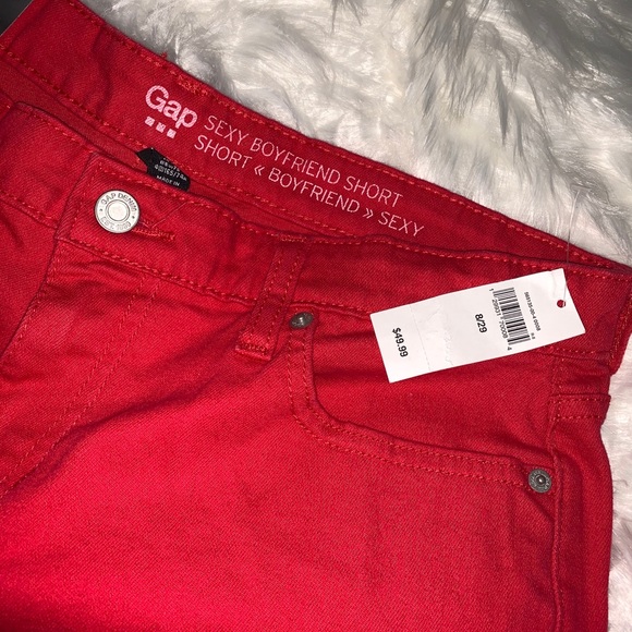 🆕 GAP Red Sexy Boyfriend Shorts - Picture 2 of 4